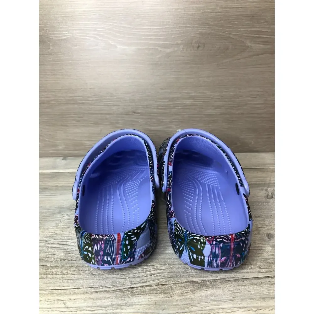 Crocs Classic Butterfly Purple Clog Men's Size 13 208257-5Q7 NWT